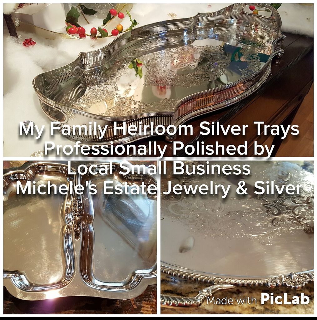 If you have family silver passed down to you, think about getting your silver professionally polished. The staff at Michele's were FANTASTIC!! I don't know why I didn't think of doing this earlier?? 