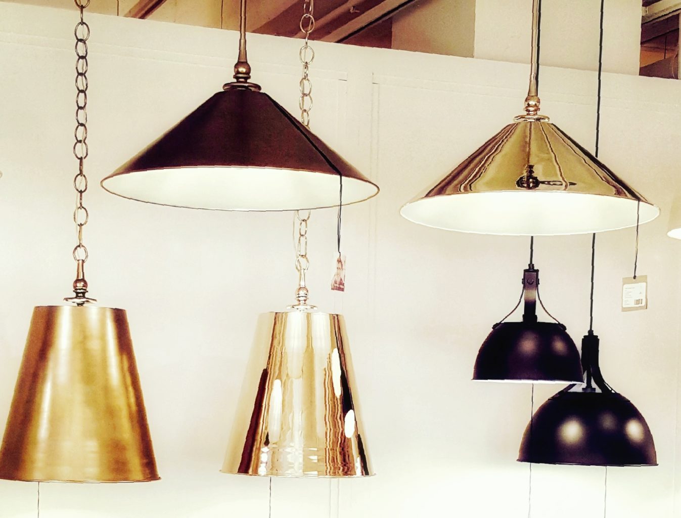 Thomas O'Brien black and gold pendants are striking addition to your home!