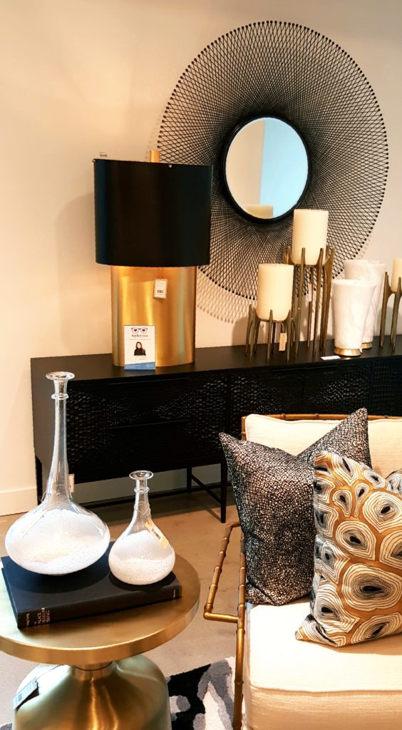 black and gold lamps on trend