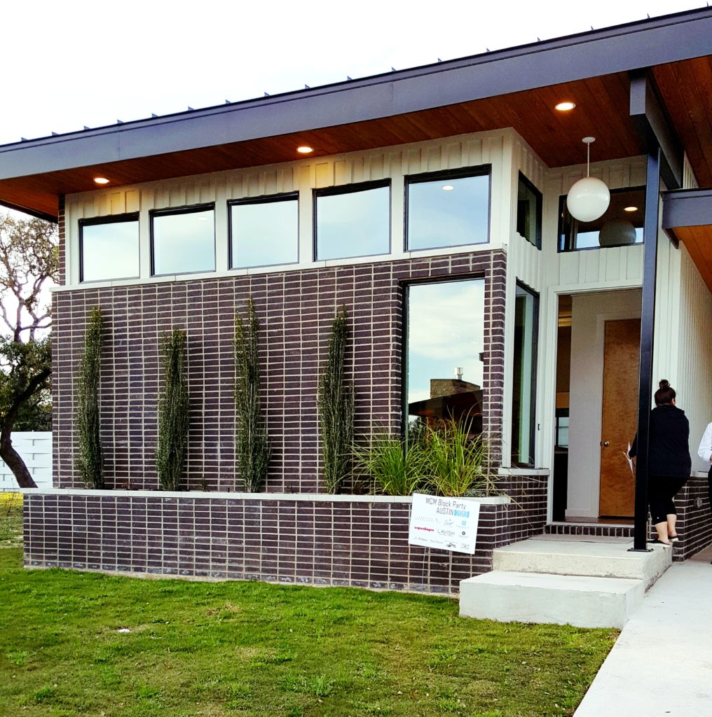 Mid-Century Modern Home at Starlight Village in Leander, Texas.