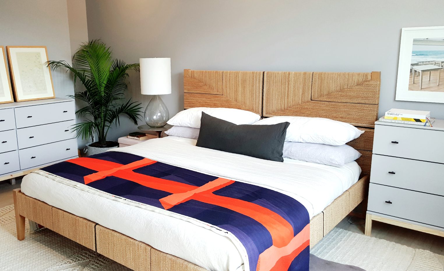 Modern bedrooms on the 2019 Modern Home Tour. See details on the Pillow Goddess Blog.