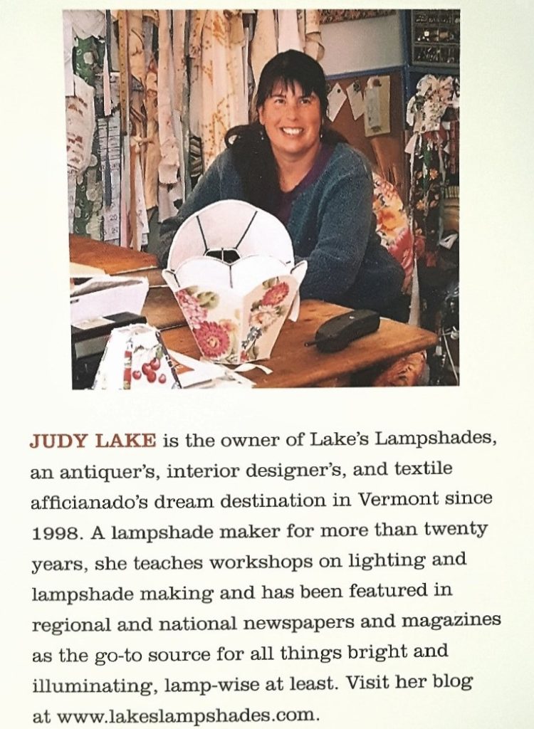 Lampshade Lady, Judy Lake. Details on The Pillow Goddess blog!