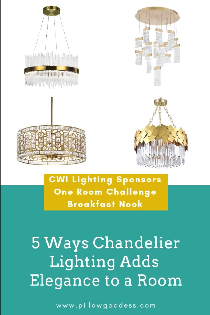 5 Ways Chandelier Lighting Adds Elegance to a Room- Details on The Pillow Goddessblog!
