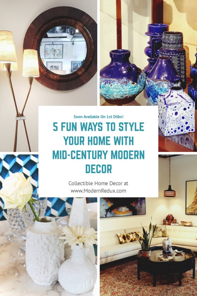 5 Fun Ways to Style Your Home with Mid-century Modern Decor - Details on The Pillow Goddess blog! 