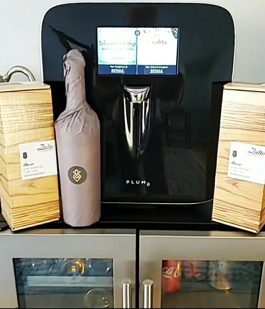 Interior designer Michael Kaestner's PLUM automatic wine dispenser