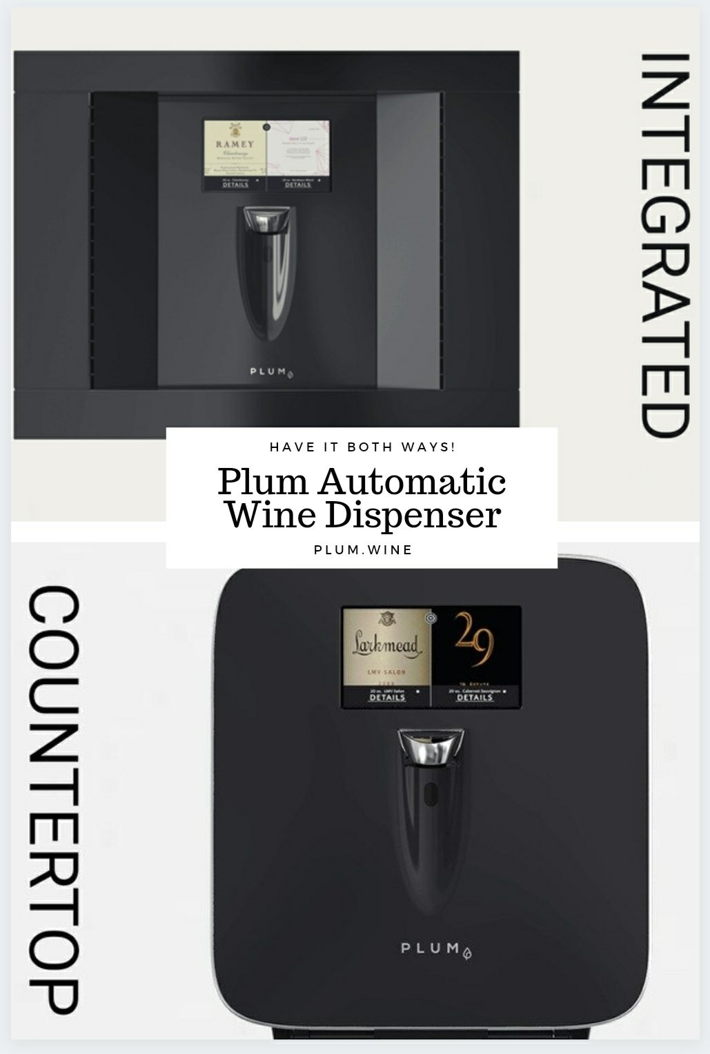 Countertop and Integrated PLUM elevates your wine experience - on The Pillow Goddess blog