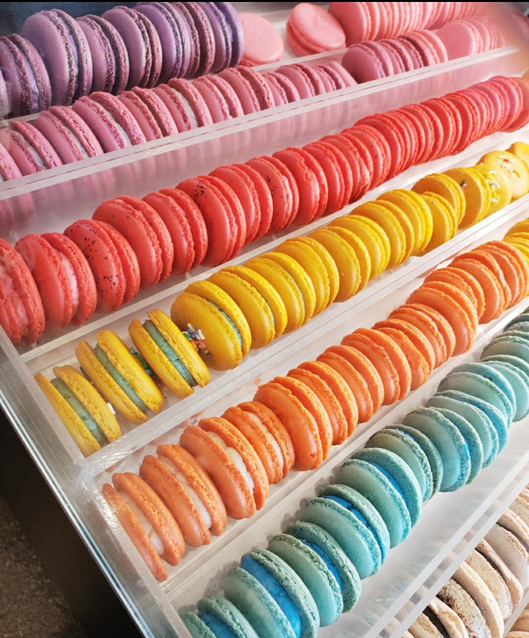 Colorful macarons from La Patisserie on The Pillow Goddess blog!