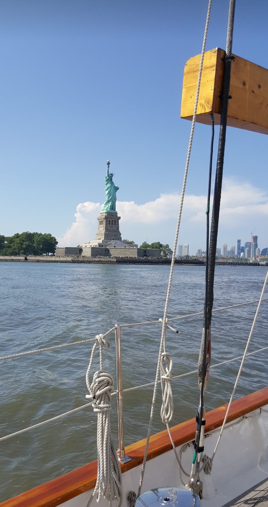 Sightseeing the Statue of Liberty by sailing on The Pillow Goddess Blog!