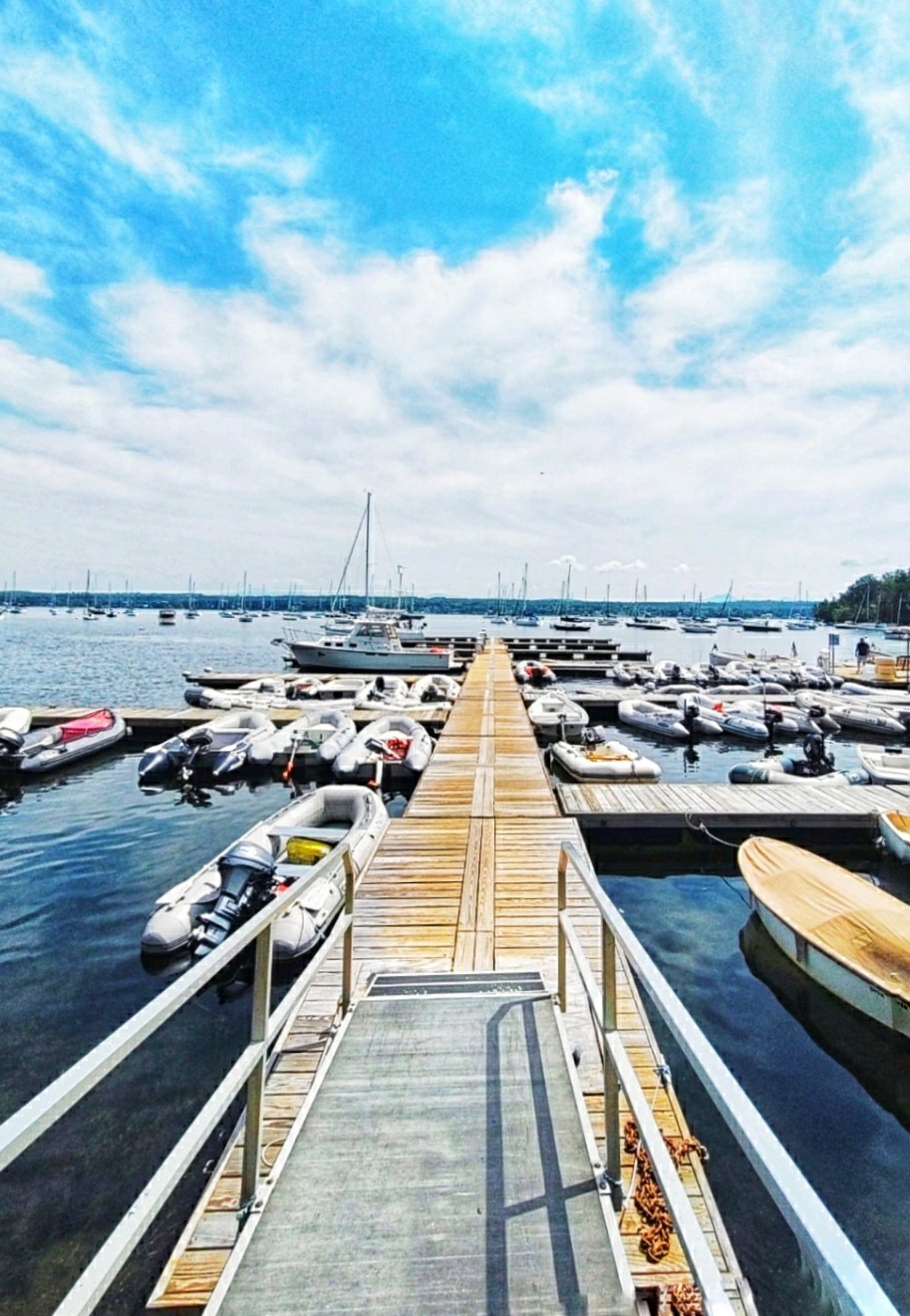boat dock at Lake Champlain Yacht Club in Shelburne, Vermont